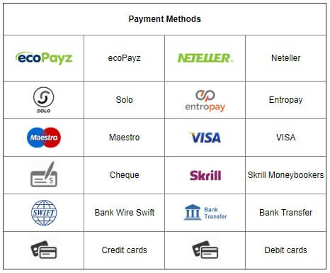 RedFlushCasino payment methods
