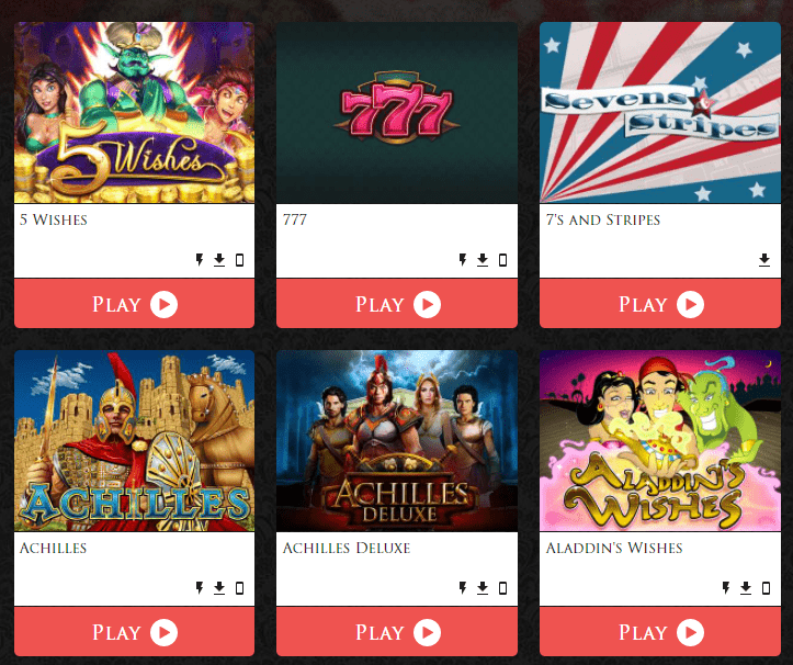 lucky red casino games