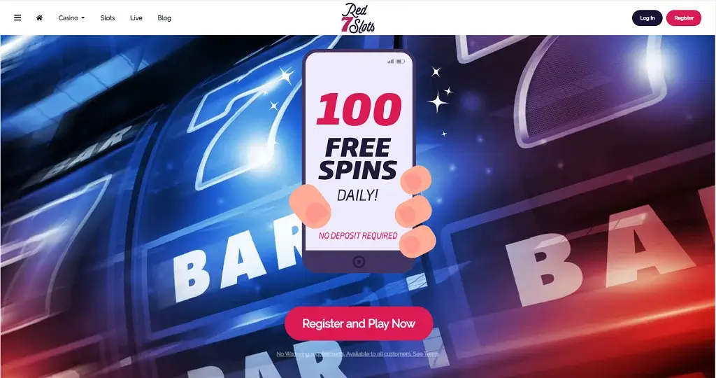 Red 7 Free Daily Spins promotions banner