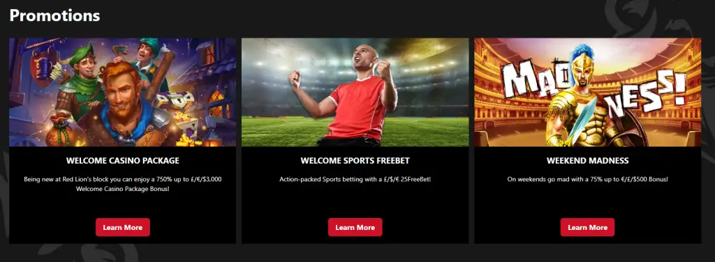 Red Lion Casino Promotions