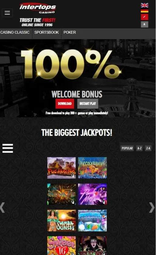 Claim Your 100% Welcome Bonus at Intertops Red Casino Now!