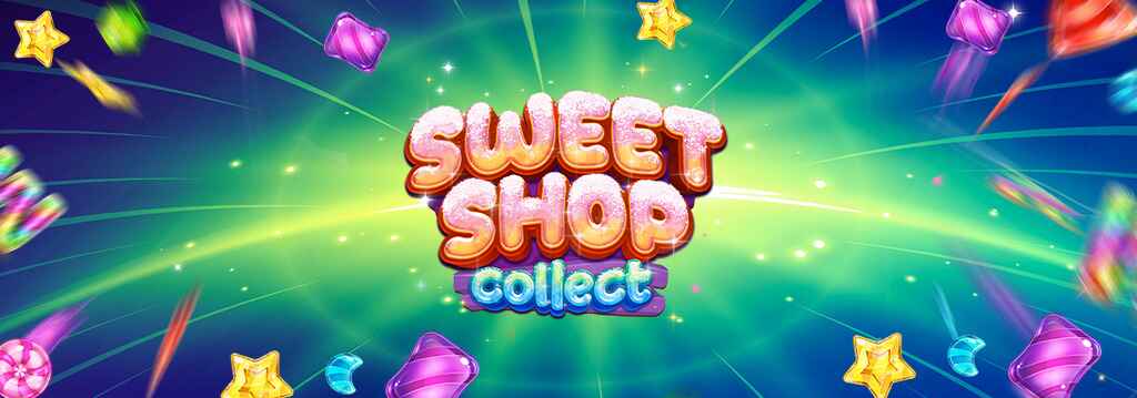 Graphic shows the banner of the Sweet Shop Collect slot.