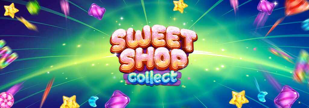 Graphic shows the banner of the Sweet Shop Collect slot.