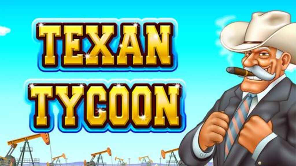 Graphic shows the banner and logo of Texan Tycoon slots