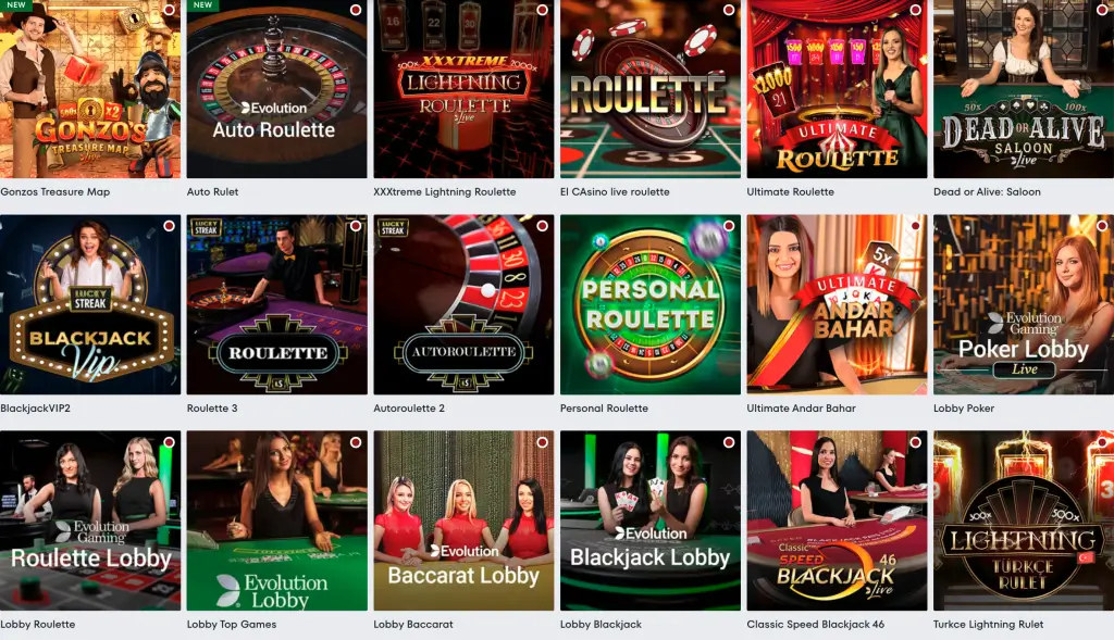 Red Rose Casino Live Dealer Games