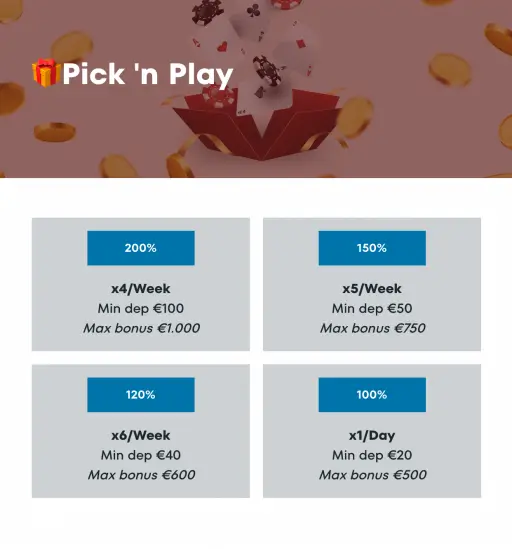 Red Rose Casino Pick N Play Promotions