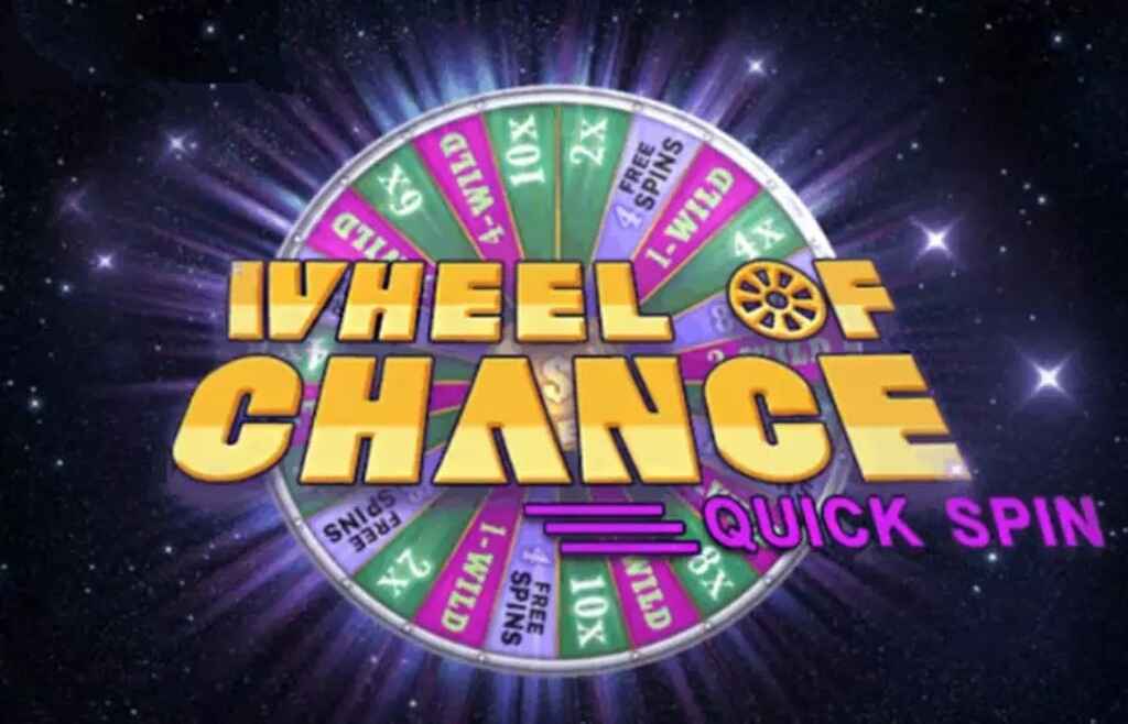 Graphic shows the Wheel of Chance Slot logo. 