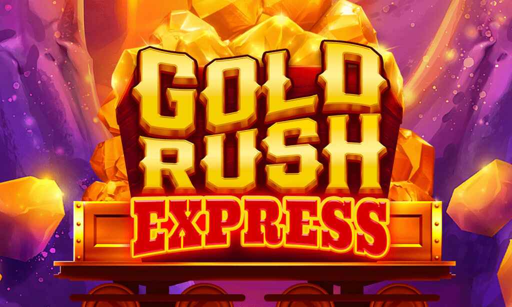 Graphic shows the logo of Gold Rush Express slot.